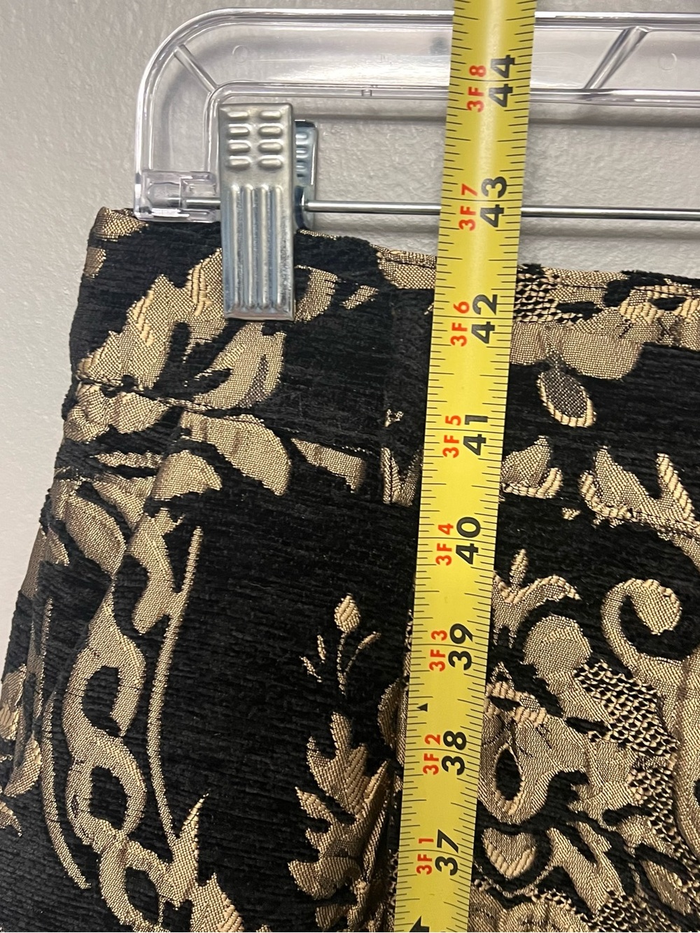 MINKPINK Free People Black & Gold Jacquard Brocade Style Pants Size Medium - Picture 8 of 11